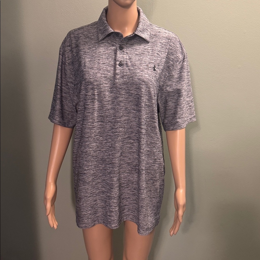 Under Armour Gray Polo Shirt size medium
